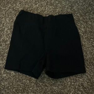cotton black biker shorts